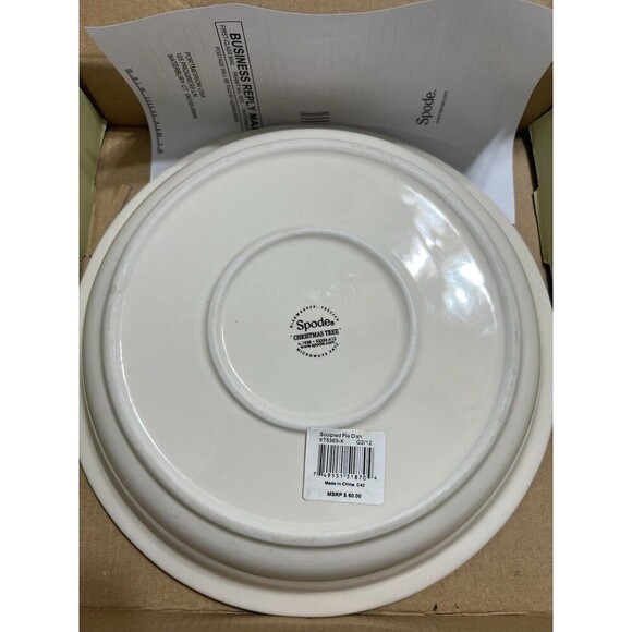 Spode Christmas Tree Pie Plate Santa New In Box 10" - Picture 6 of 7